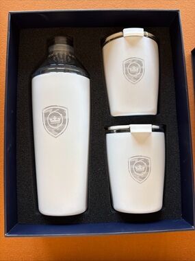 Peter Millar Golf Luxury Cocktail Shaker and Tumbler Set White
